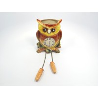 Vintage Napco by Giftcraft Owl Clock Wall Pocket, #103476   122922728727